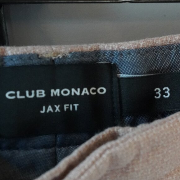 Club Monaco, Jax Fit, Slim-Fit Linen Blend Shorts, Khaki, Light Tan - Picture 4 of 6